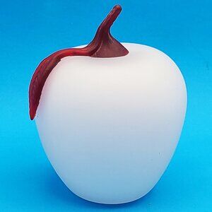 Dave Fetty Signed White Apple 2003 Fenton Stamp Red Stem Original Gift Shop Tag